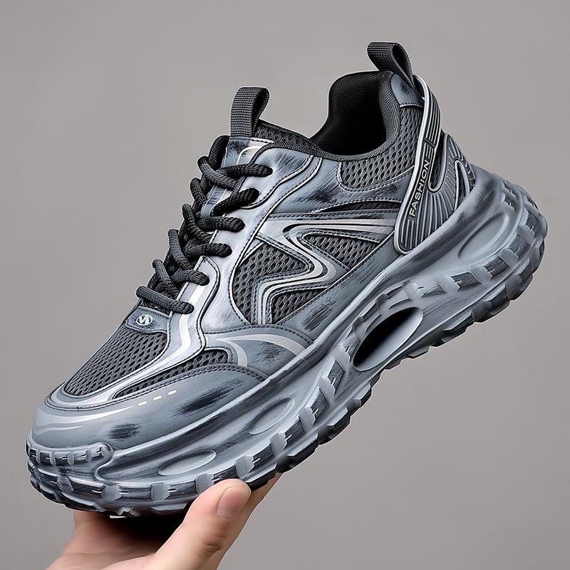 

Модные сетчатые полые мужские кроссовки для бега весна осень повседневные мужские кроссовки на платформе новые дизайнерские спортивные роскошные туфли мужские 39