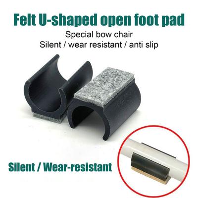 24Pcs Plastic Chair Leg Floor Protectors U Shaped Furniture Feet Caps Easy Installation Non-Slip Chair Pads