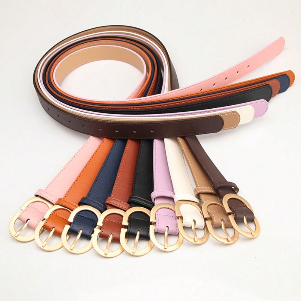 1pcs New Women's Belt Simple Versatile Pin Buckle Jeans Belt