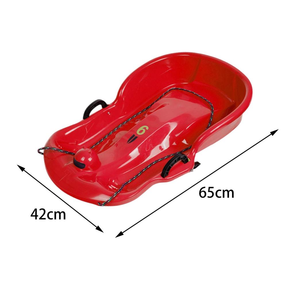 Winter Snow Sled Sleigh Sledding Toboggan Downhill Sleds with Brake Handle Kids Sledge for Holiday Garden Lawn Yard Backyard
