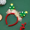Saisonaler Spaß mit grünem Stoff Weihnachtsbaum Stirnband Einfach zu tragendes Stirnband Ornament für Kinder und Erwachsene Partykostüme