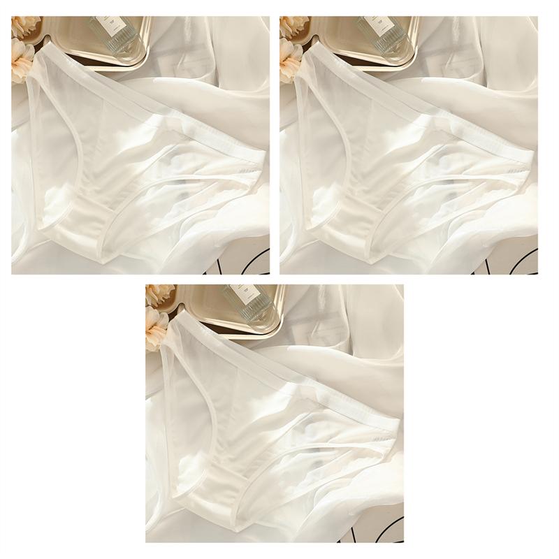 3 PZ Culotte da Donna Taglia Forte Rete Trasparente Bikini Slip Trasparenti Biancheria Intima da Donna Vestibilità 35-100kg