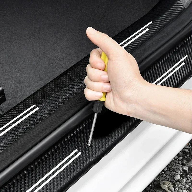 Car Door Threshold Protective Stickers Rear Trunk Anti Scratch Decal for Mazda MX-30 MX30  Auto Sill Bumper Strip Decoration