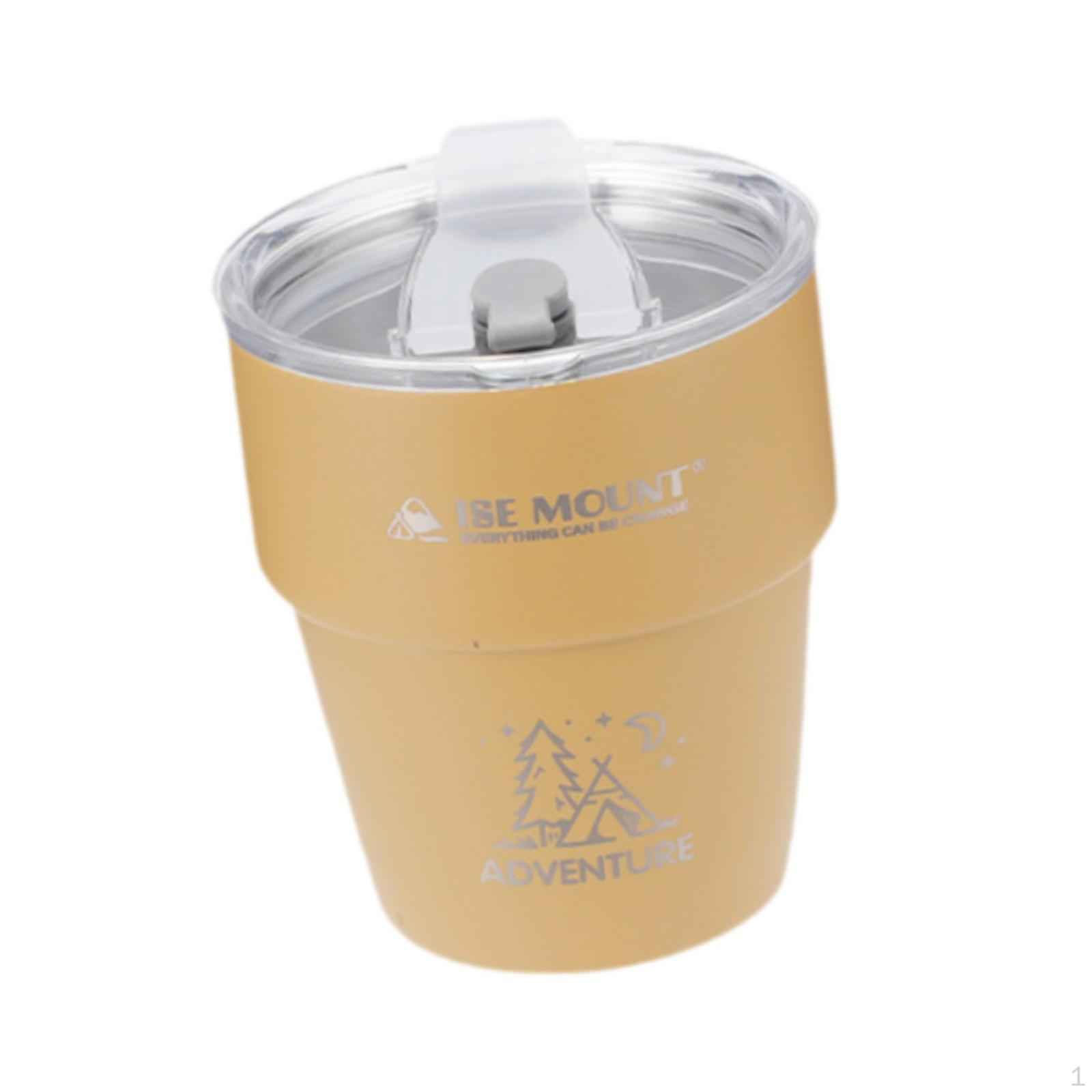 

Кемпинговый стакан с крышкой для пива, кофе, чая, молока, изолированной воды для ресторана хаки