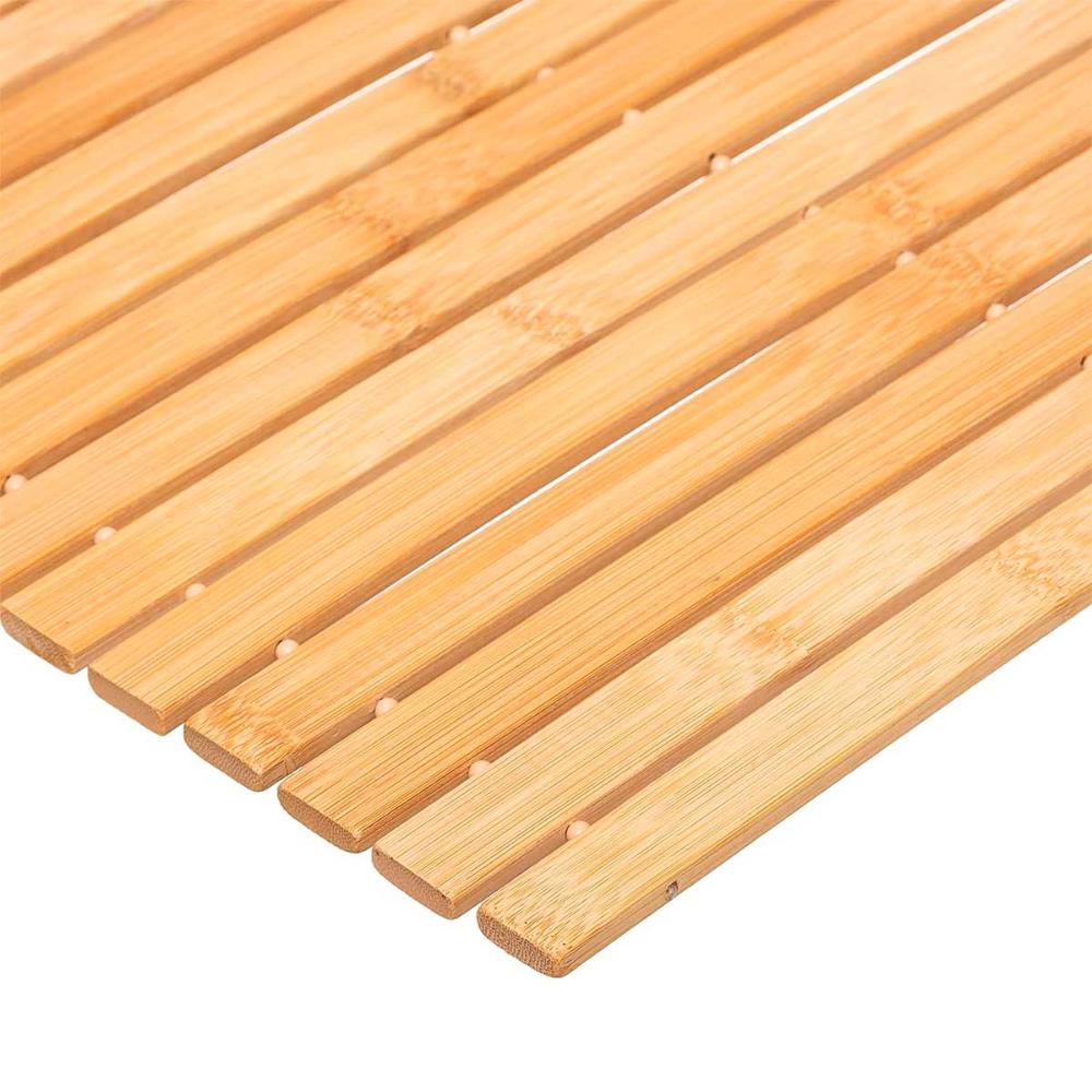 Bamboo bathroom mat, wooden, non-slip, natural rug, 40x60 cm