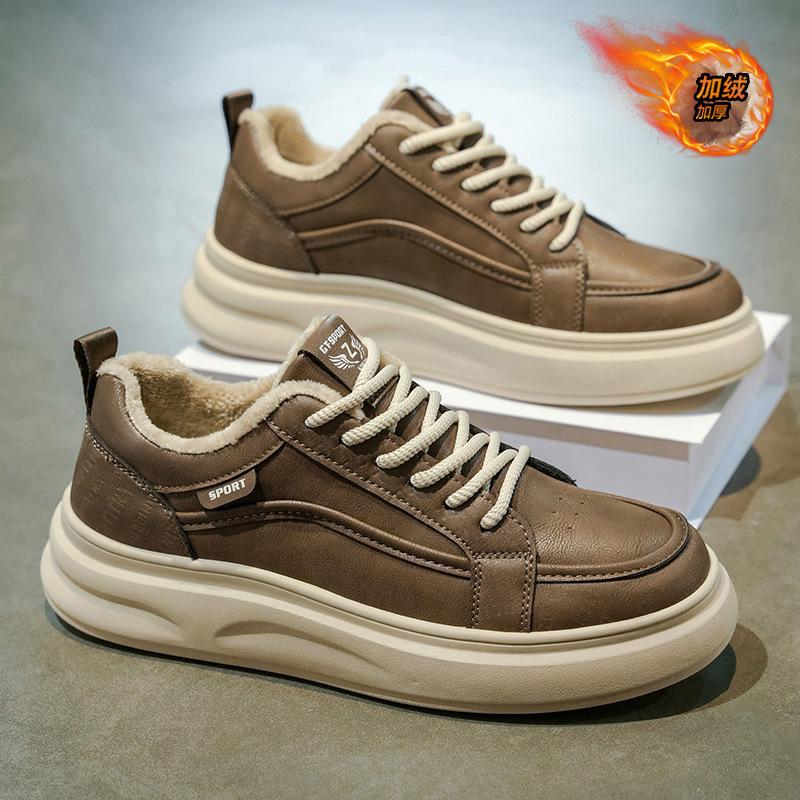 Schuhe Winter Neu Fleece Verdickt Warm Baumwollschuhe Pendler Retro Sport Lässig Board Schuhe