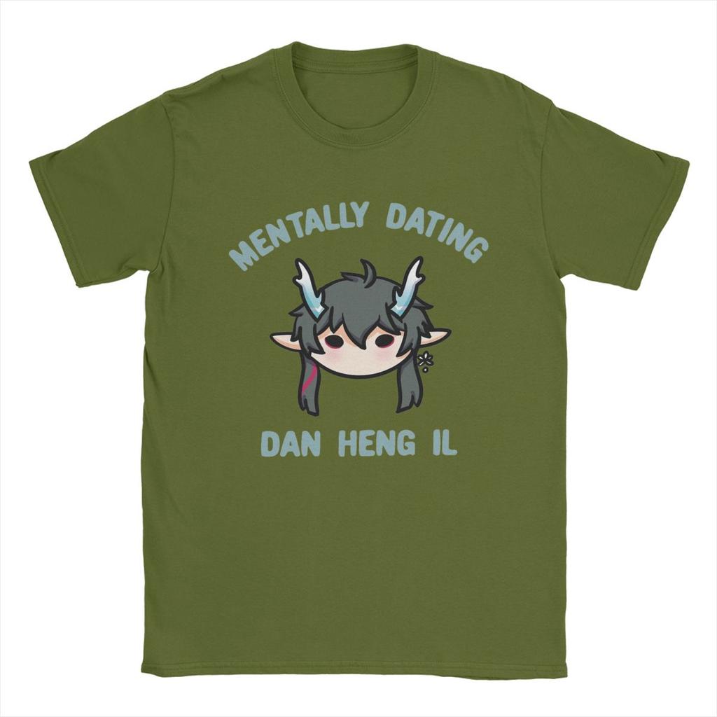 Mentally Dating Honkai Star Rail Dan Heng Imbibitor Lunae T-Shirts Men Cotton Tee Shirt Short Sleeve T Shirt Birthday Present