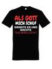 Mens T-Shirt WHEN GOD CREATED ME Fun Shirt Funny Statment Gift Men