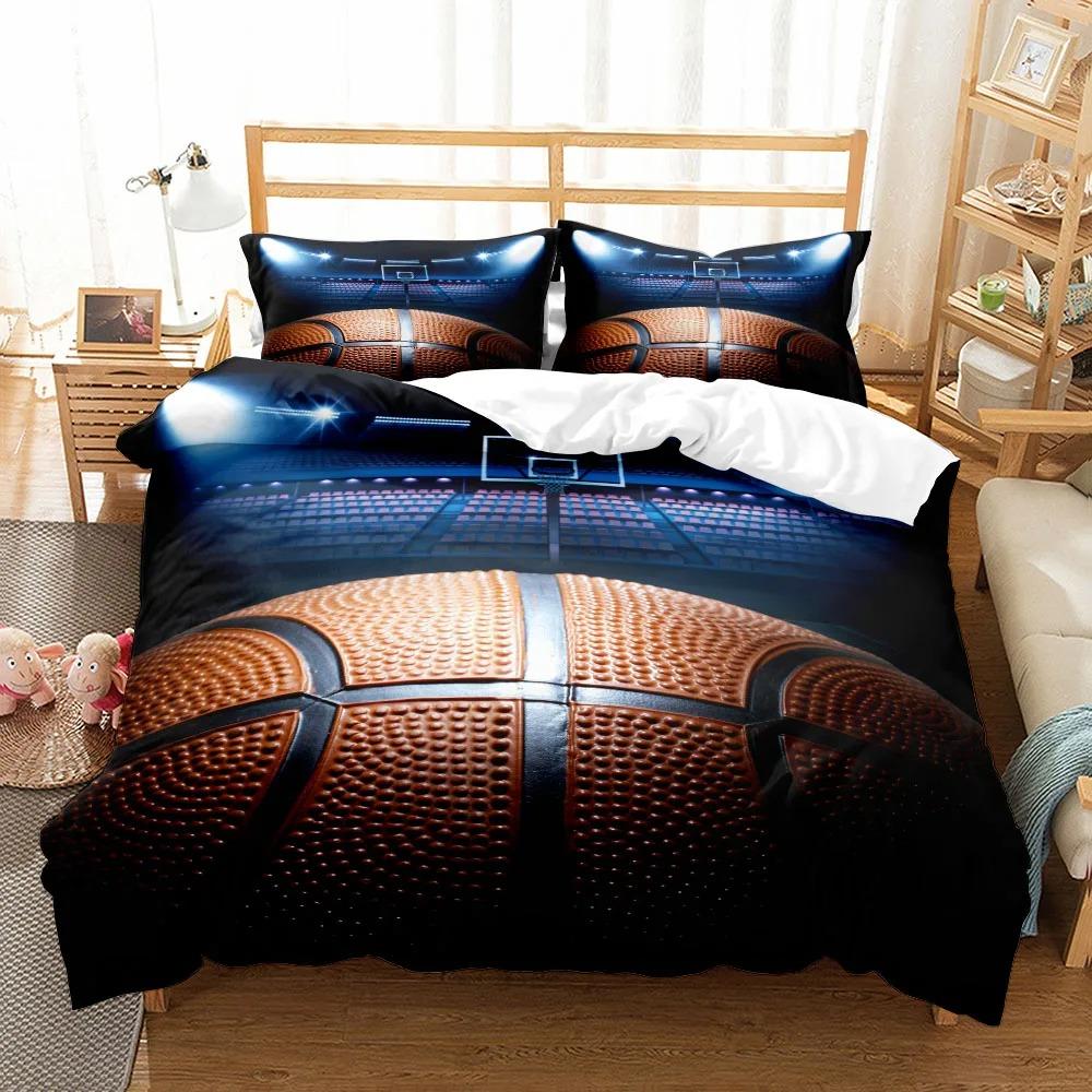 Fantastic 3D Print Basketball Duvet Cover Set Uk Single Double King US Twin Full Queen King Bed Linen Set Home Textiles Bedding