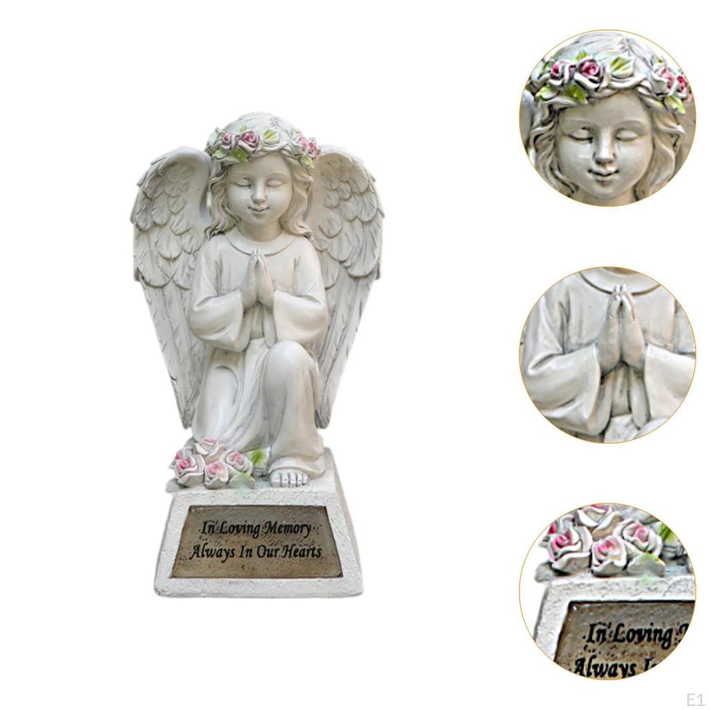 Englestatue Solcellelampe Figur til Hage