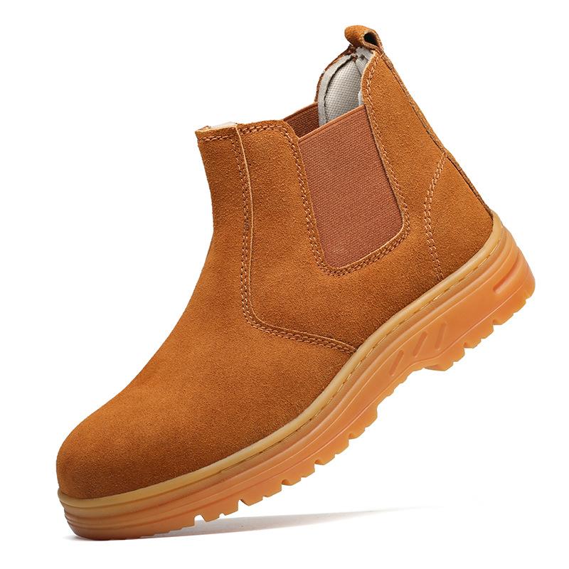 Labor Insurance Shoes, Steel Baotou Anti-smash and Anti-puncture Safety Shoes, Anti-velvet Cowhide Welder Protective Shoes