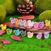 30/60/100PCS Luminous Mini Duck Micro Landscape Access Miniature Figurines Fairy Home Decoration Glow In the Dark Mixed Style