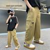 Mumu House Boys' 2025 Summer Thin Cargo Pants