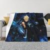 Big Sword Soldier Final Fantasy Blanket Velvet Summer Multi-function Ultra-Soft Throw Blankets for Bedding Travel Bedding Throws