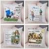 Alice im Wunderland Kissenbezug, niedliches Kaninchen, Katze, bedruckt, Sofakissen, Vintage-Stil, dekorativer Kissenbezug für Kinderzimmer