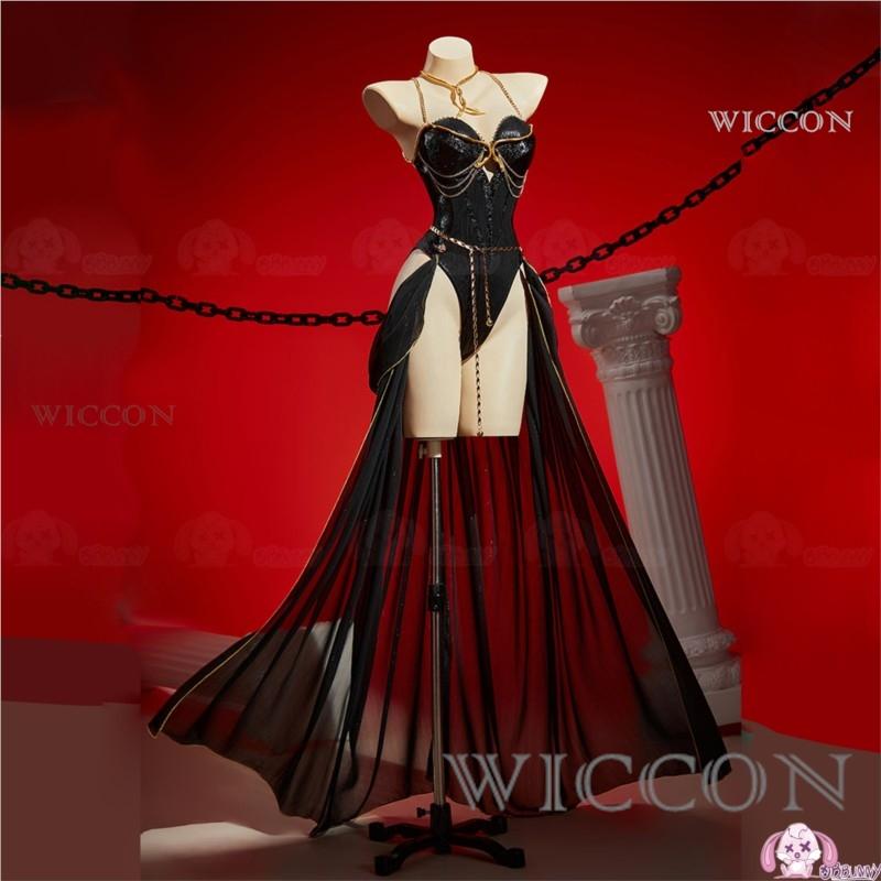 Halloween Original Clothing Medusa Queen Cosplay Dark Gothic Outfit Dress Women Sexy Tight Black Onesie Costume Snake Style Gown