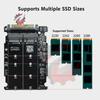 Universal M.2 to U.2 Adapter Card PCIE3.0 NVME NGFF SFF-8639 Aluminum Alloy Case Driver-Free Installation for SSD