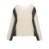 European and American style, new women's clothing, fashionable, versatile, fading effect printed long-sleeved knitted sweater