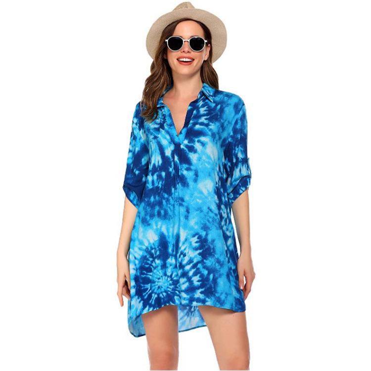 European & American Women's Swimwear Beach Cover-up Shirt and Bikini Beach Skirt