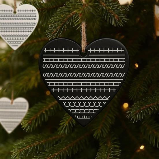 Funny Hidden Swear Christmas Ornament Heart Shaped Hidden Message Decor for Christmas Tree Novelty White Elephant Gag Gift Prank Party Supplies