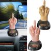 Solar Middle Finger Shakings Toy Car Dashboards Dancing Figure Toy Brown Creative Car Bobbleheads Decorative Ornament