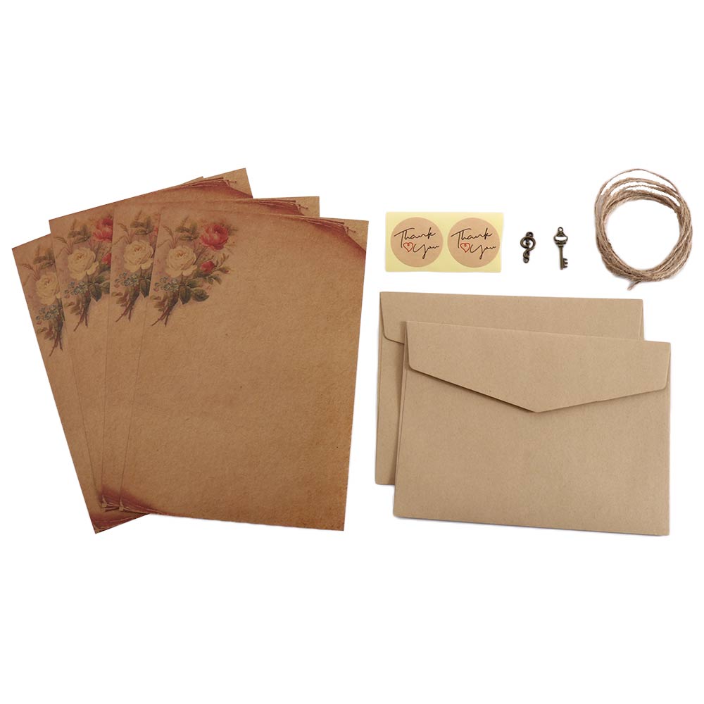 Love Letter Stationery Old Europe Style Craft Paper Kraft Paper Letter Paper Writing Paper Letter Pad Retro Vintage Envelope