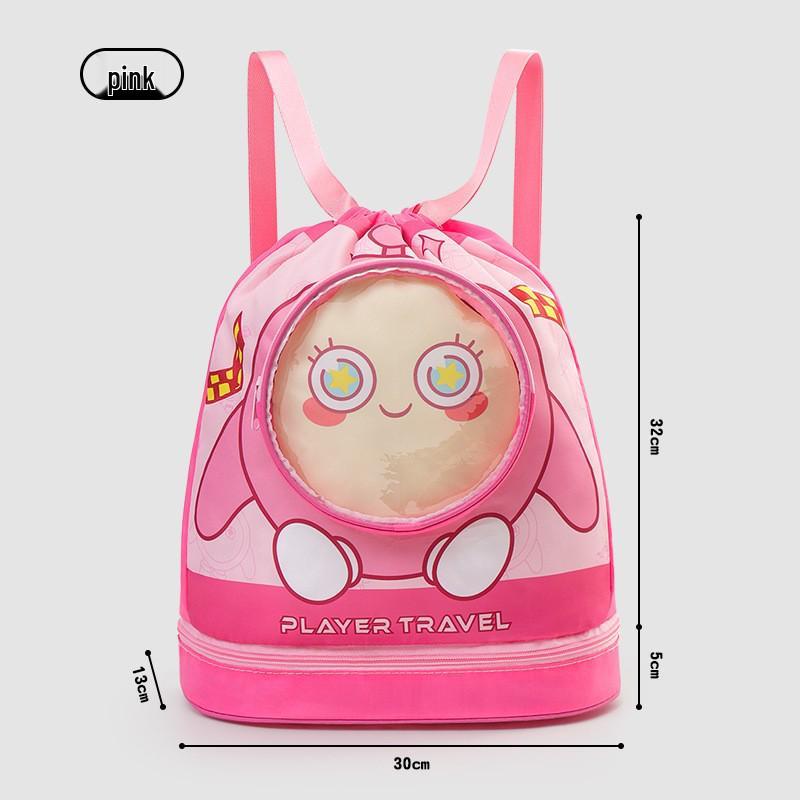 Kinder Wasserdichter Schwimmrucksack: Jungen-Kulturbeutel und Mädchen-Strandtasche mit Trocken-/Nass-Trennung