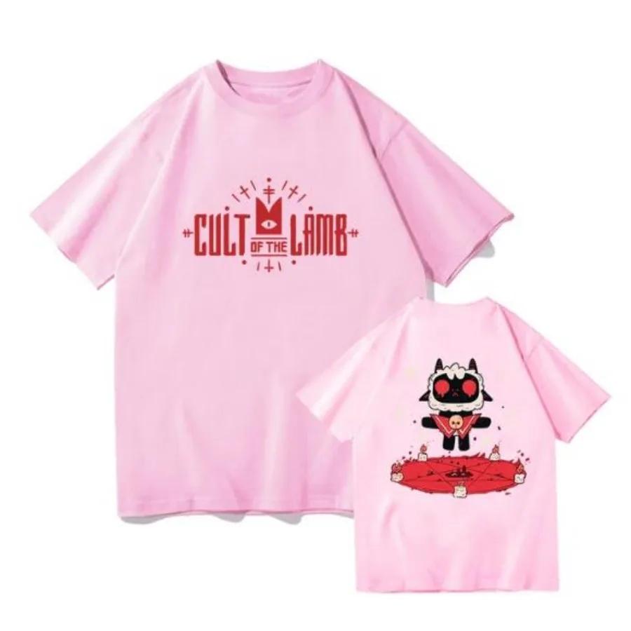 2024 Hot Game Cult Of The Lamb T Shirt For Adult And Kids Summer Short Sleeve Cotton Funny Tshirt Graphic Tees Streetwear Cospla