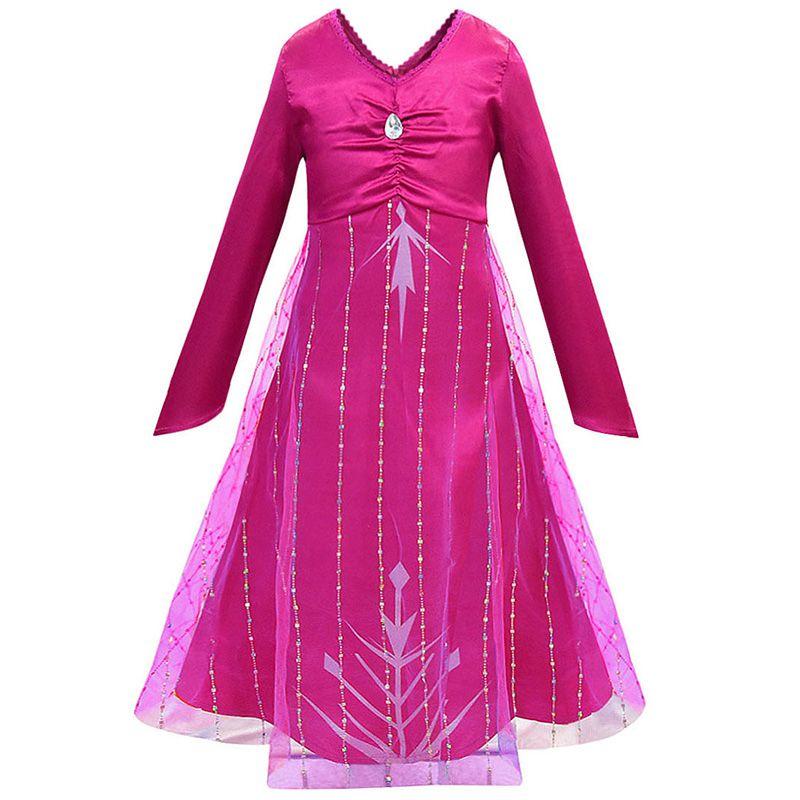 

Эльза Холодное сердце 2 Принцесса Девочки Нарядное платье Косплей Вечеринка Костюм Наряд Рождество 120cm