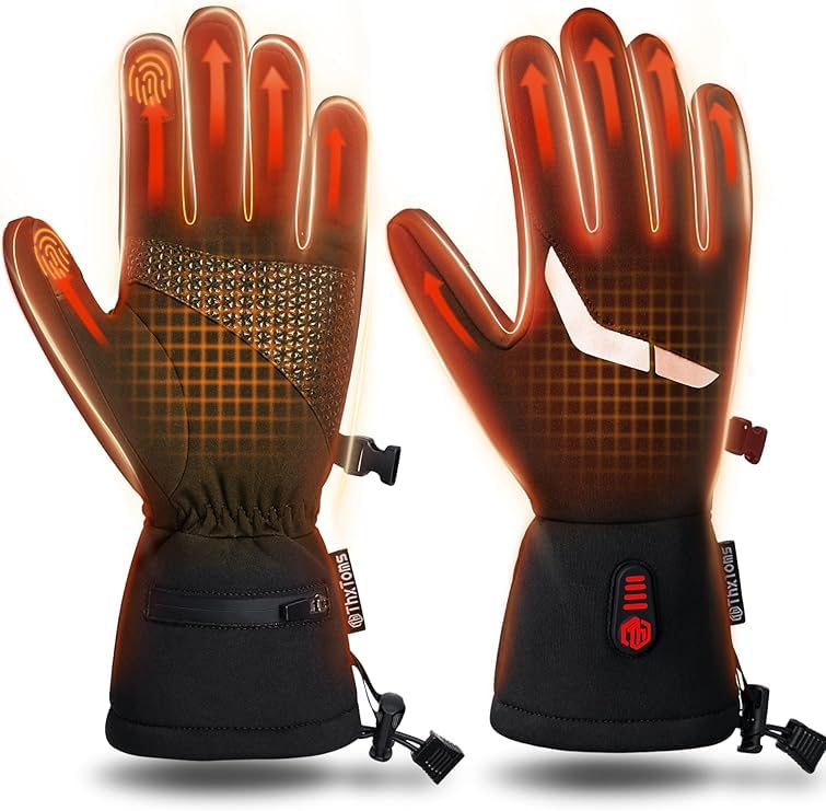 

ThxToms Electric Heated 3 Temperature 2500mAh Touchscreen Perfect for Arthritis and Winter Christmas Gift Gloves, Thin, Unisex, Settings, чёрный