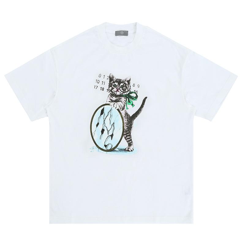 Cotton Tshirt For Men And Women Luxury Brand Kitty Pattern T-shirt Short Sleeve Men's Unisex Summer Men's T-Shirt