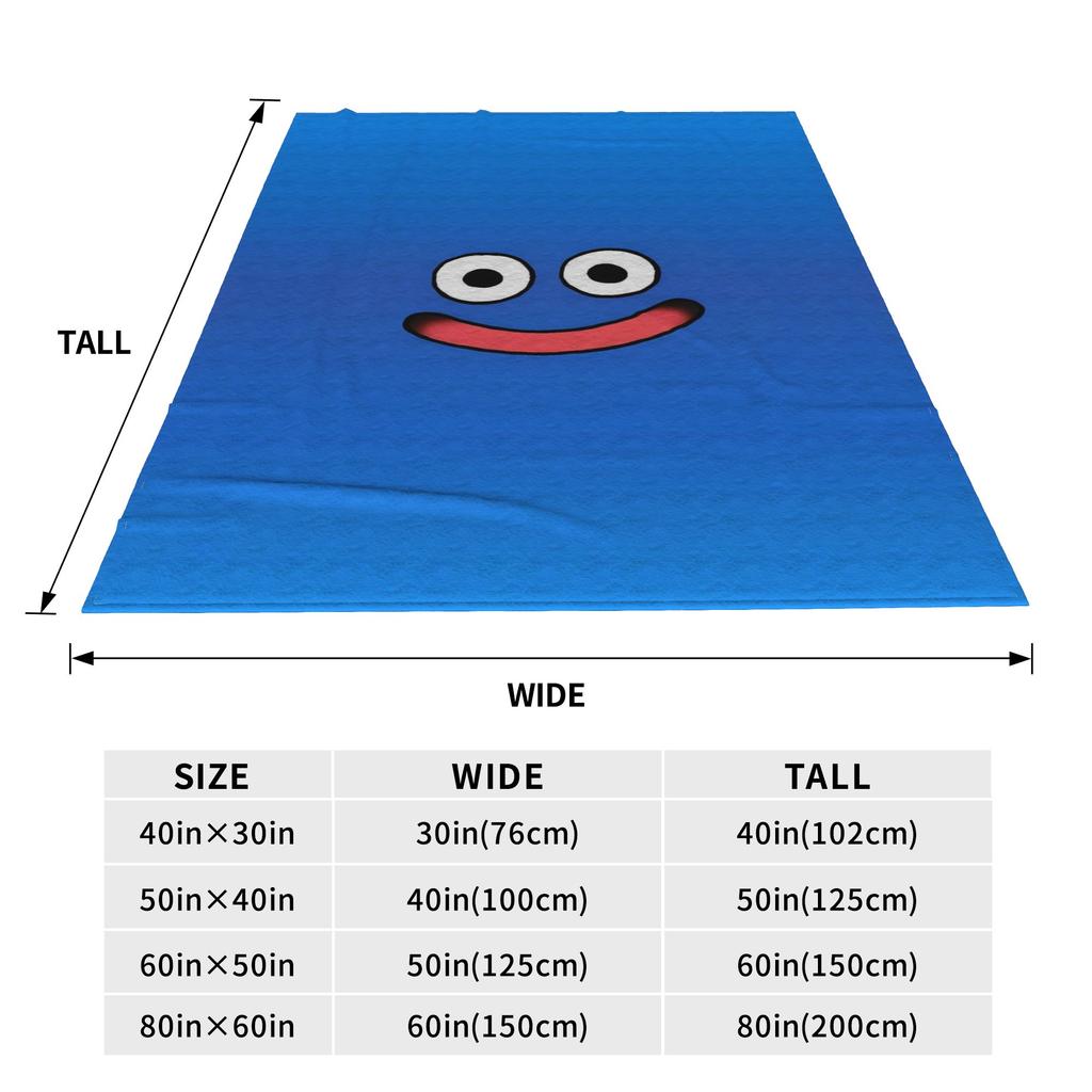 D-Dragon Quest Slime Super Warm Blanket Girls Boys Plush Throw Blanket Graphic Couch Bed Flannel Bedspread Sofa Bed Cover