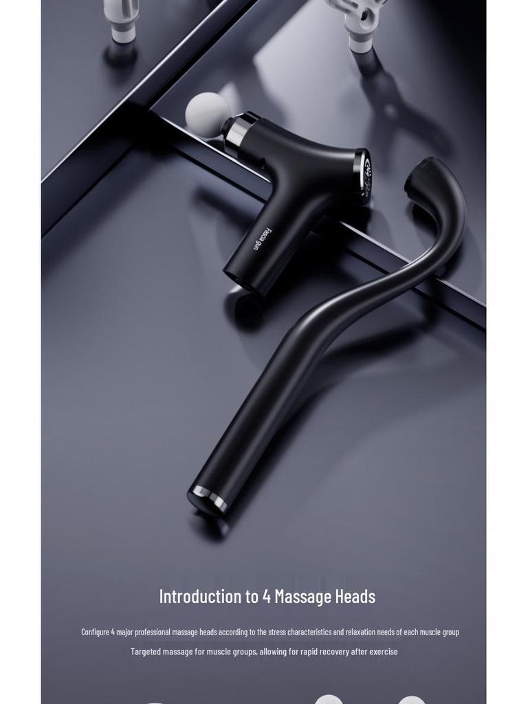 Smart Multi-functional Handheld Massager with Angled Head and Long Handle for Muscle Relaxation