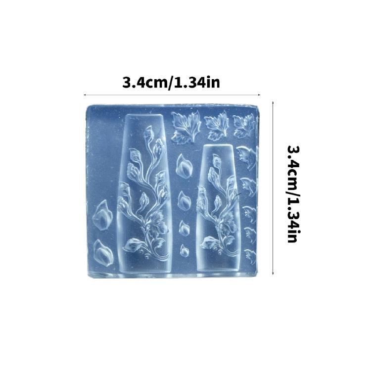 Beautiful 3D Floral Nail Art Silicone Mold Elegant Carving Flower Nail Art Accessory Mold for DIY Resin Designs