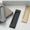 4pcs Auto Adhesive Sliding Door Handle Modern Aluminum Alloy Sliding Door Pulls for Cabinets Furniture