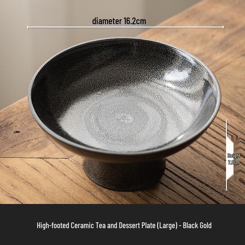 Chinese Ceramic Pedestal Dessert Plate