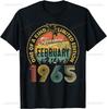 Vintage 1965 Funny 60th Birthday Gifts 60 Years Old Retro T-Shirt Casual Mens Clothing Graphic T Shirts Camisas Streetwear