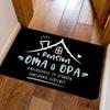 German "Pension OMA & OPA" Doormat, Non-Slip Washable Rug for Indoor Outdoor, Entryway, Kitchen, RV & Home Decor