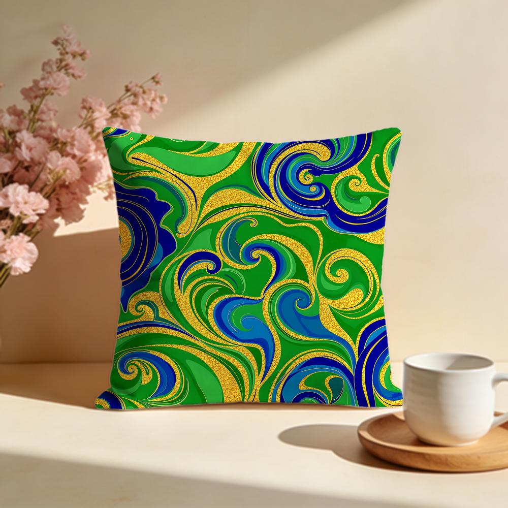 Opulent Glitter Fluid Pattern Cushion Cover Soft Pillow Cases for Home Bedroom Living Room Sofa