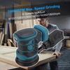 21V Cordless Sander 5-Inch Electric Orbital Sander 19000rpm Max Speed To Adjust with Dust Collection System for Woodworking Sand