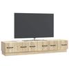 TV Stand in Sonoma Oak Finish 147 x 34.5 x 27 cm Particleboard