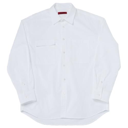 Analog Base Asymmetrical Pocket Shirt White M