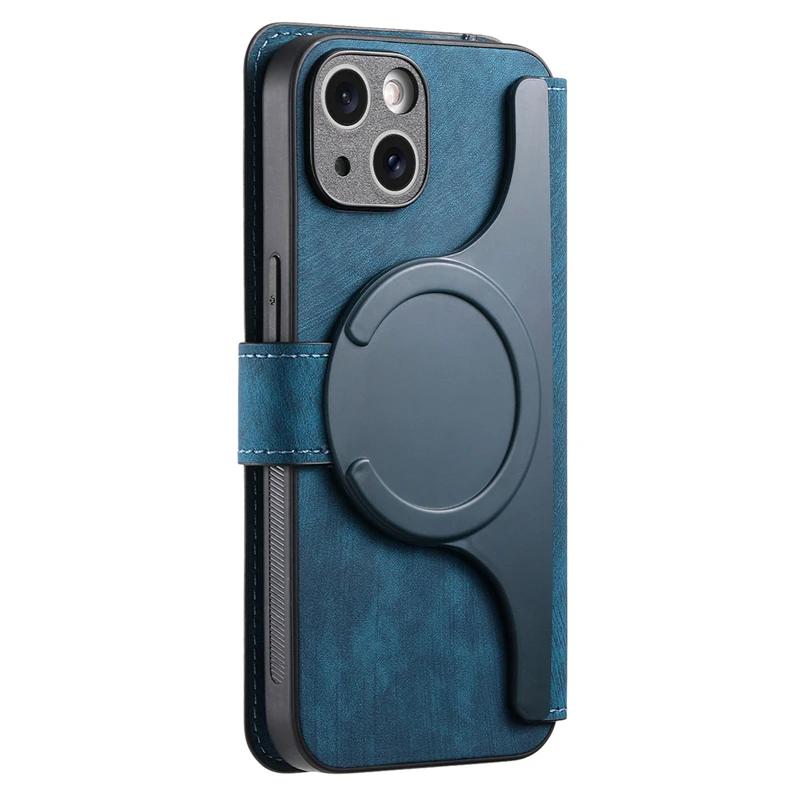 

Removable Wallet Card Slot Flip Holder Magnetic Case for IPhone 16 15 14 13 12 11 Pro Max XS Plus XR 15Pro Magsafe Leather Cover For iPhone 16Pro Max синій