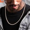 European 5mm Diamond Tennis Necklace: Single Row Hip Hop Streetwear Accessory for Men & Women