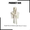 Knitted Scarf Neck Warmer with Hoodie for Women Autumn Men Female Winter