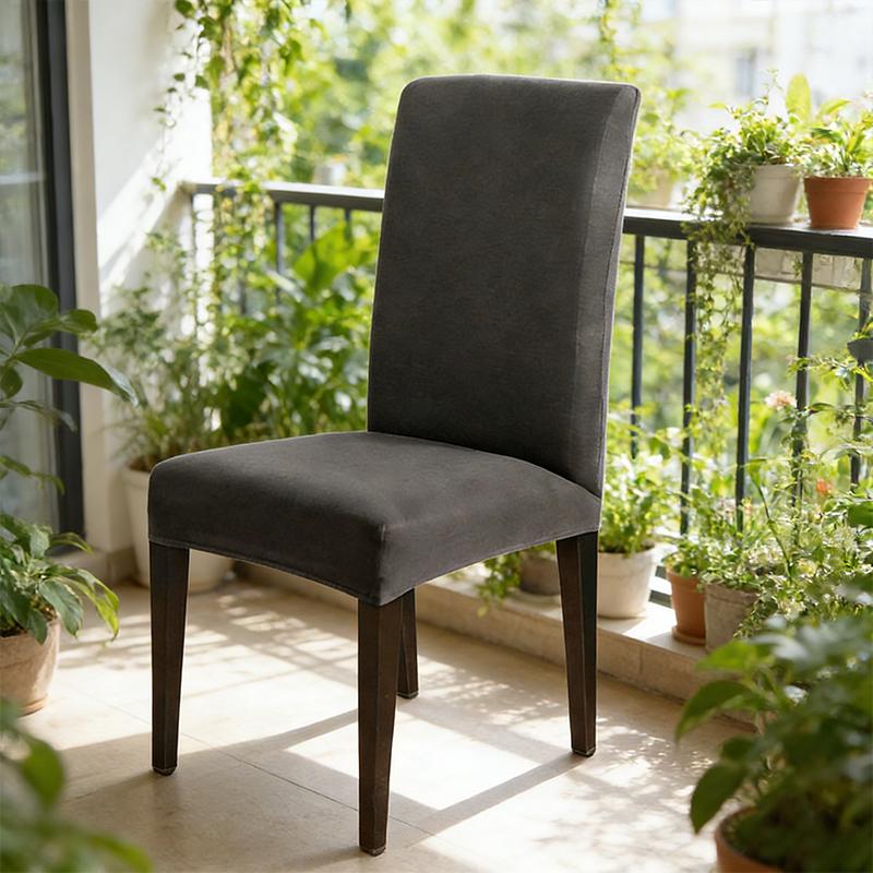 1PC Washable Kitchen Elastic Wedding Stretch Party Chair Protector Dining Room Solid Living Room Chair Slipcovers