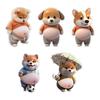 Yousheng Elastic Belly Dog Sticker Anxiety Stress Relief Cartoon Dog Decal with Fat Belly Pinch Belly Puppy Toy DIY Self-adhesive Animal Sticker