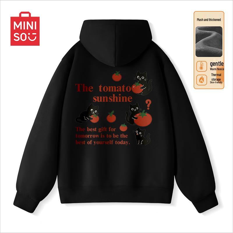 

MINISO Men s Loose Fit Fleece Lined Hoodie L