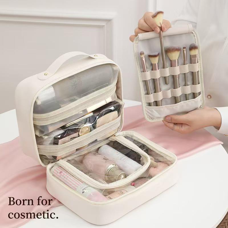 2025 Women's Large Capacity Travel Cosmetic Bag for Skincare and Makeup