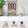 BBQ Vintage Tin Sign Plaque Barbecue Metal Plate Sign Wall Art Decoration Kitchen Man Cave Terrace Beach House Club Wall Decor